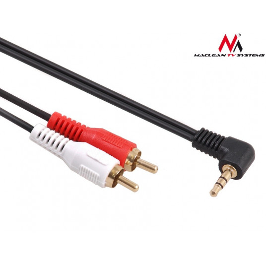 Mini kabelis 3,5 mm mini ligzda 2RCA 15 m melns MCTV-828