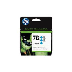 HP 712 3 iepakojumu 29 ml Cyan DesignJet tinte