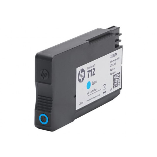 HP 712 3 iepakojumu 29 ml Cyan DesignJet tinte