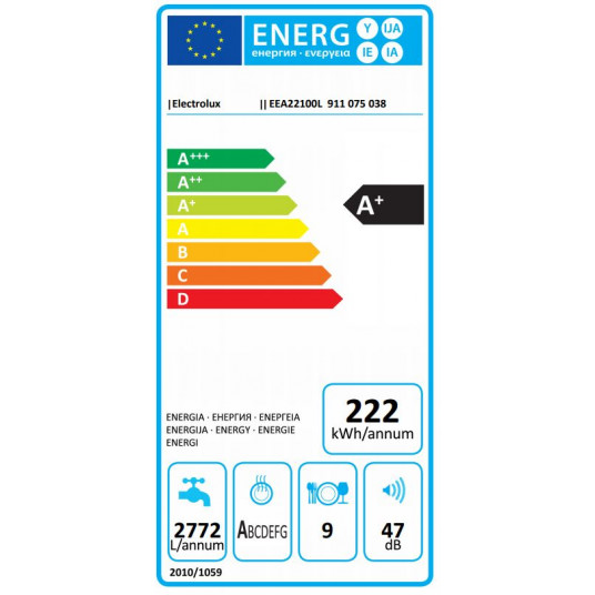 Trauku mazgājamā mašīna ELECTROLUX EEA22100L