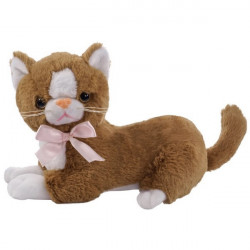 Plīša rotaļlieta Flico brūns kaķis ar bantīti 34 cm