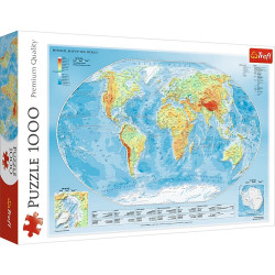 Puzles 1000 elementi Fiziskā pasaules karte