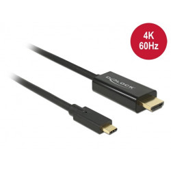 USB-C kabelis -> HDMI M/M 2m (alternatīvais režīms DP) 4K 60Hz