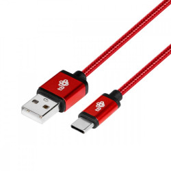 USB kabelis - USB C 1,5 m rubīna lente