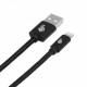Zibens - USB kabelis 1,5m melns MFi