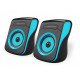 Skaļruņi FLAMENCO 2.0 USB melni-zili