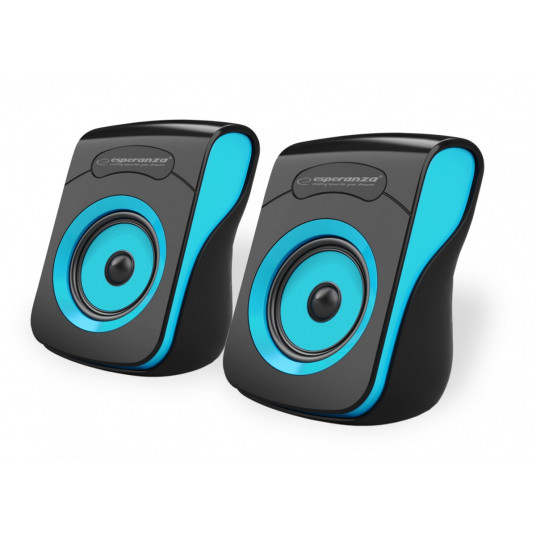 Skaļruņi FLAMENCO 2.0 USB melni-zili
