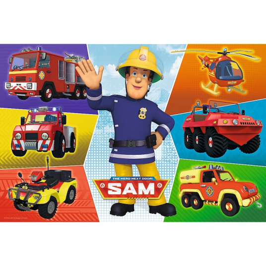 Puzles 100 elementi - Fireman Sams transportlīdzekļi