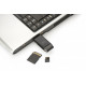 Karšu lasītājs 2 portu USB 2.0 SD/MicroSD kompakts melns