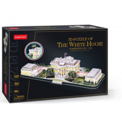 Cubic Fun Puzzle 3D LED White House