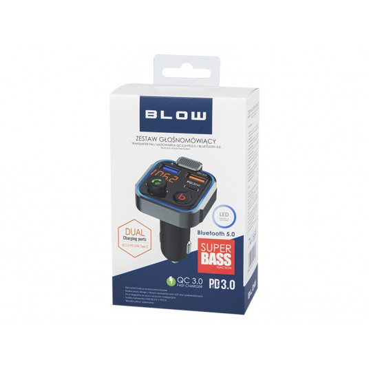 BLOW raidītājs FM Bluetooth 5.1+Qc3.0