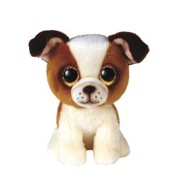 Plīša rotaļlieta TY Hugo Dog brūna un balta 15 cm