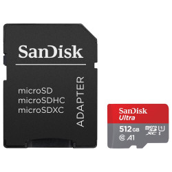 Ultra microSDXC karte 512GB 150MB/s A1 + Adapteris SD