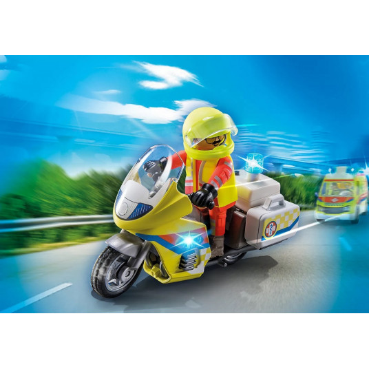 Komplekts ar figūru City Life 71205 Glābšanas motocikls ar mirgojošu gaismu