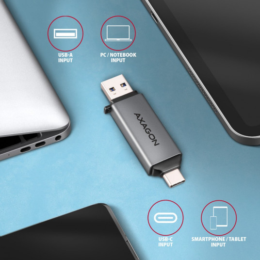 AXAGON CRE-DAC USB karšu lasītājs SD/microSD USBA+