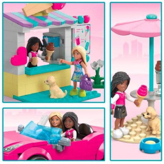 MEGA Barbie kabriolets un saldējuma statīvs