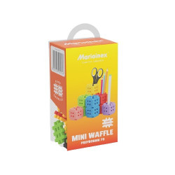 Konstrukciju bloki Mini Waffle - Toolbox 70 elementi