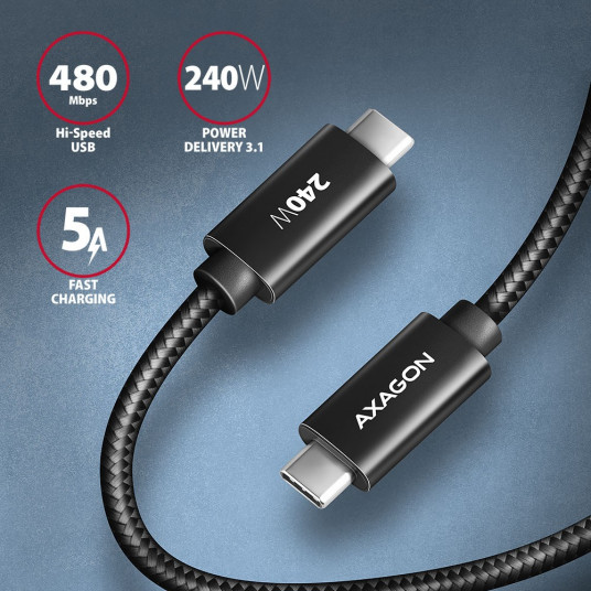 BUCM2-CM30AB kabelis 240 W USB-C USB-C, 3,0 m 5