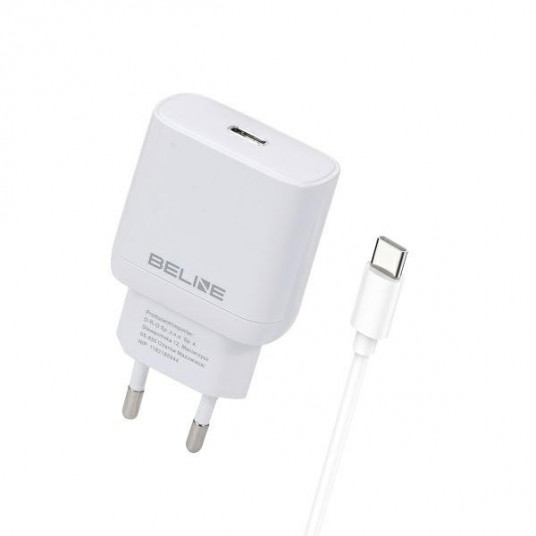 Lādētājs 25W USB-C + USB-C kabelis, balts