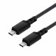 2x USB-C 100W 2m kabelis PD melns Maclean MCE492