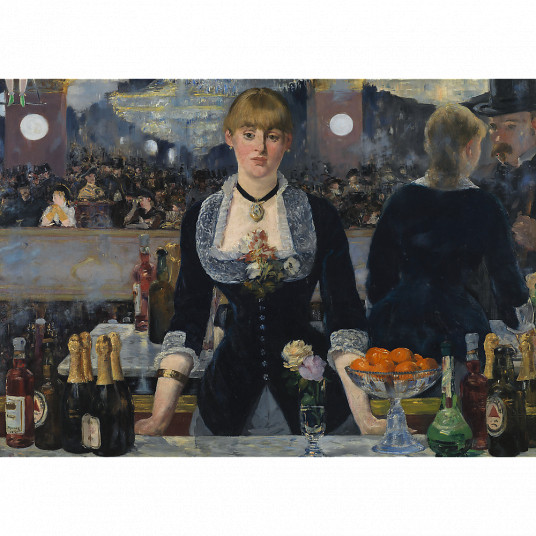 Puzles 1000 elementu bārs Folies-Bergere Manet mākslas kolekcijā