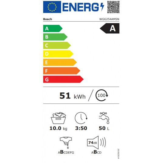 Veļas mašīna BOSCH WGG254AMSN