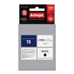 Activejet AH-15R tinte (HP 15 C6615N aizstājējs; Premium; 50 ml; melna)