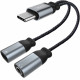 NBR160B adapteris USB-C līdz 3,5 mm / USB-C melns