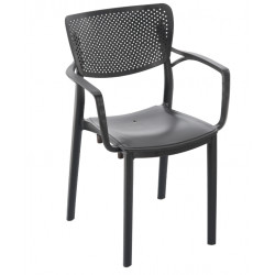 Dārza krēsls, antracīta krāsa 54,5x53x84 cm *1380