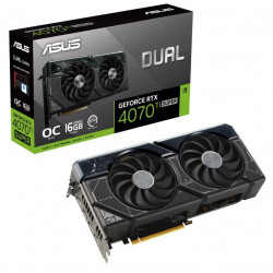 Grafikas karte|ASUS|NVIDIA GeForce RTX 4070 Ti SUPER|16 GB|GDDR6X|256 bitu|PCIE 4.0 16x|Divu slotu ventilators|1xHDMI|3xDisplayPort|DUAL-RTX4070TIS-O16G