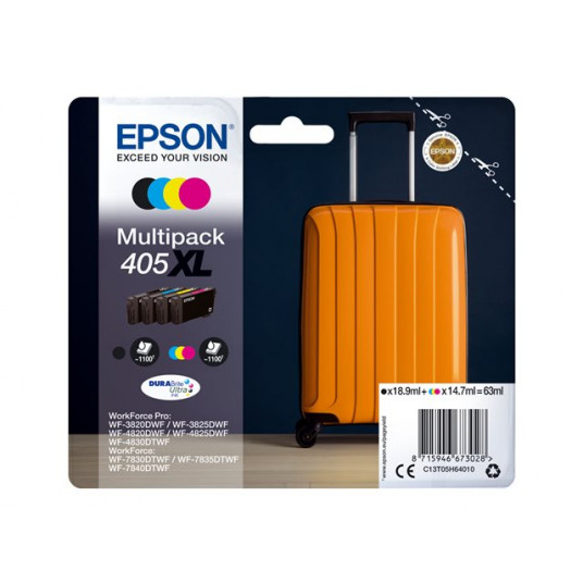 "Epson Tinte 405XL C13T05H64010 4er Multipack (BKMCY) bis zu 1.100 Seiten"