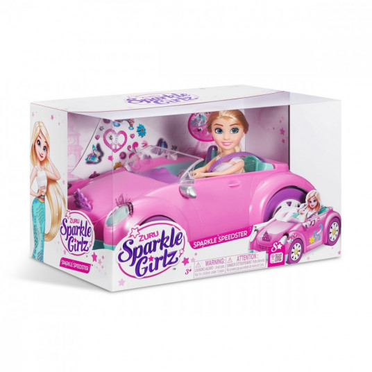 Leļļu rotaļu komplekts 10,5 collu Pink Cabriolet
