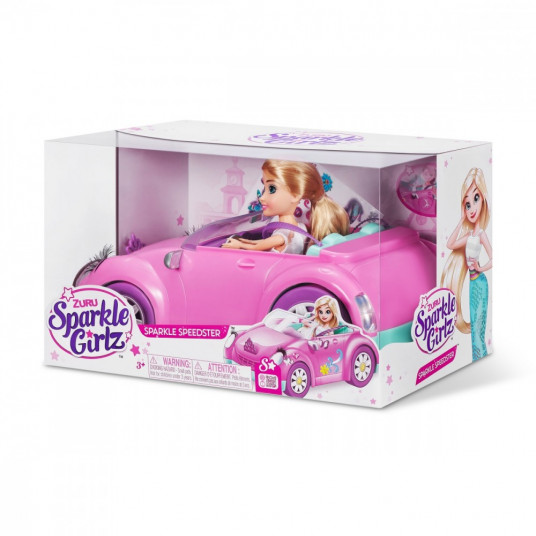 Leļļu rotaļu komplekts 10,5 collu Pink Cabriolet