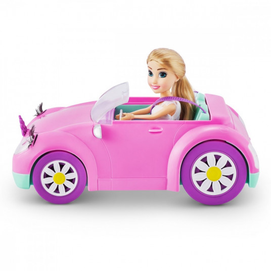 Leļļu rotaļu komplekts 10,5 collu Pink Cabriolet