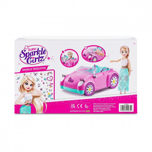 Leļļu rotaļu komplekts 10,5 collu Pink Cabriolet