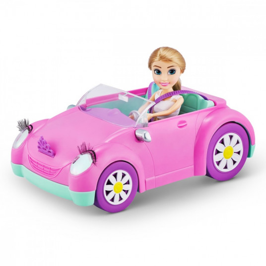 Leļļu rotaļu komplekts 10,5 collu Pink Cabriolet