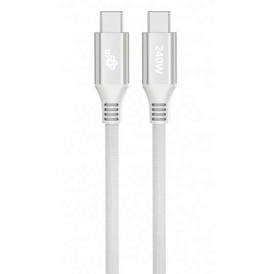 Vads USB C - USB C 1m 240W balts