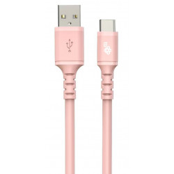 Kabelis USB - USB C 1 m silīcija rozā