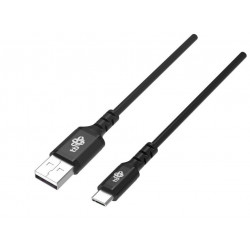 USB kabelis - USB C silīcija, 1,5 m melns