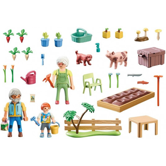 Zestaw z figurkami Country 71443 Ogródek warzywny u dziadka