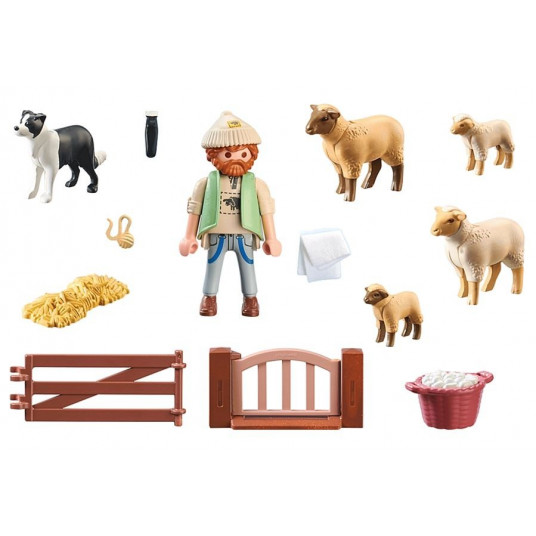 Zestaw z figurkami Country 71444 Młody owczarz z owcami