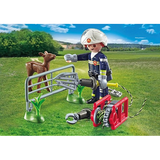 PLAYMOBIL ACTION HEROES Fire Mission: Animal Rescue 71467