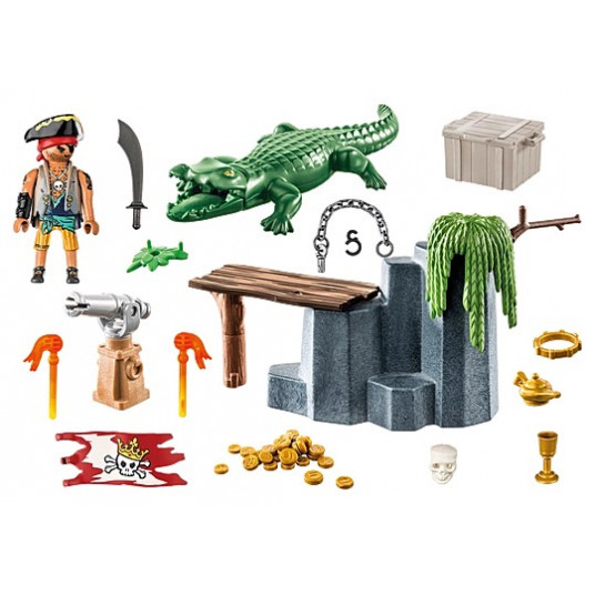 PLAYMOBIL PIRATES Pirāts un aligators 71473