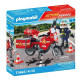PLAYMOBIL ACTION HEROES Fire Bike un Oil Spill 71466