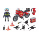 PLAYMOBIL ACTION HEROES Fire Bike un Oil Spill 71466