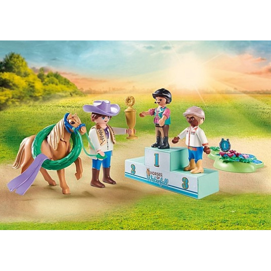 PLAYMOBIL ŪDENSKRITUMA ZIRGI poniju turnīrs 71495