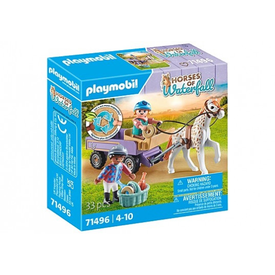 PLAYMOBIL ŪDENSKRITUMA ZIRGI Zirgu pajūgs 71496