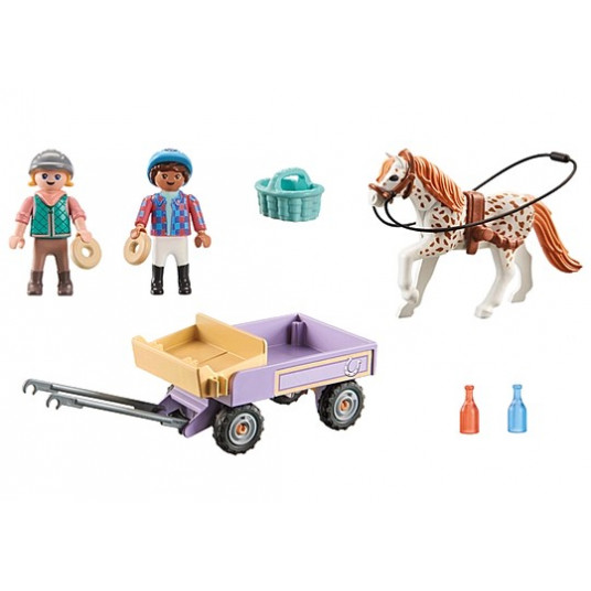 PLAYMOBIL ŪDENSKRITUMA ZIRGI Zirgu pajūgs 71496