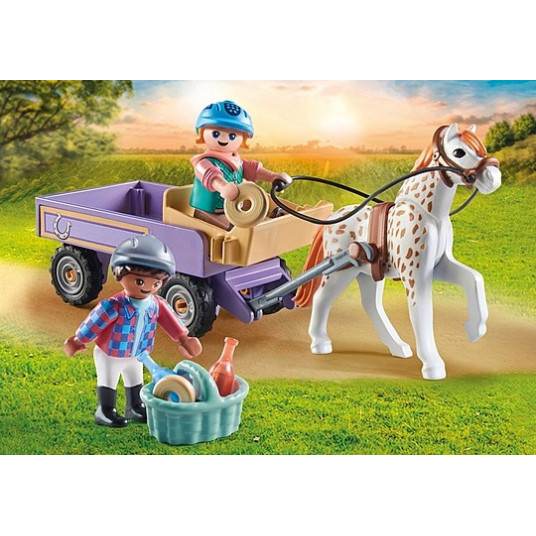 PLAYMOBIL ŪDENSKRITUMA ZIRGI Zirgu pajūgs 71496