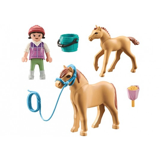 PLAYMOBIL ŪDENSKRITUMA ZIRGI Bērns ar ponijiem 71498